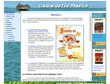 Tablet Screenshot of cuisine-ilemaurice.fr